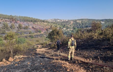 שריפת ענק בהרי ירושלים